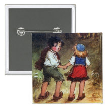 Hansel and Gretel Head Into the Woods Buttons