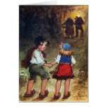 Hansel and Gretel Head Into the Woods Greeting Card