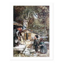 Hansel & Grethel meet the Witch postcards