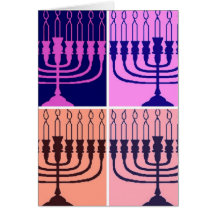 Hanukkah Menorah Greeting Card