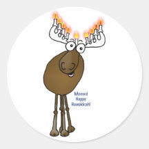 Hanukkah moose! sticker