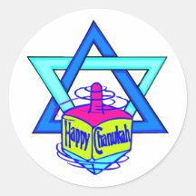 Hanukkah Star of David Round Sticker