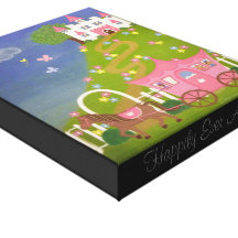 Happily Ever After - Princess Castle Stretched Art Canvas Prints