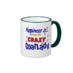 Happiness Crazy Goatlady Mugs
