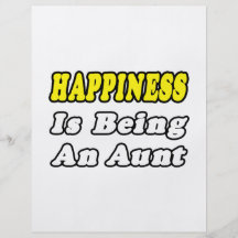 Happiness Is Being an Aunt Flyer Design