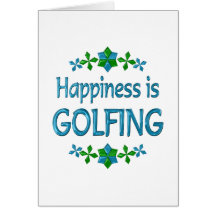 Happiness is Golfing Greeting Card