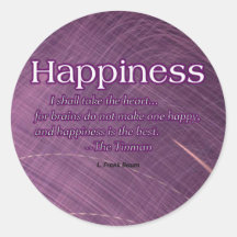 Happiness is the Best Round Stickers
