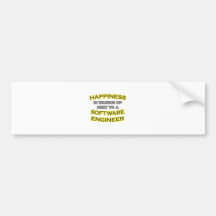 Happiness .. Waking Up .. Software Engineer Bumper Sticker