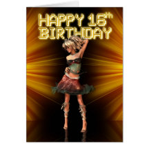 Happy 16th Birthday Deva on the stage Cards