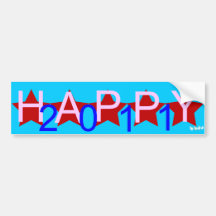 Happy 2011 Bumper Sticker-Customise