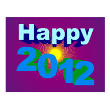 Happy 2012 postkarte