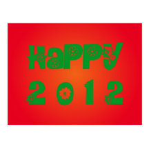 Happy 2012 postkarte