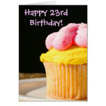 Happy 23rd Birthday Cupcake greeting card