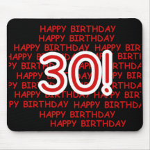 Happy 30th Birthday Mouse Pads
