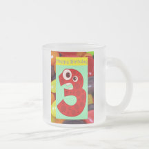Happy 3rd Birthday third birthday three 3 Mugs