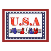 Happy 4th of July Independence Announcements