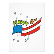 Happy 4th personalized announcement