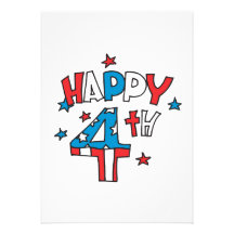 Happy 4th personalized announcements