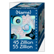 Happy 55th Birthday - 55 Zillion Hugs & Kisses Greeting Cards