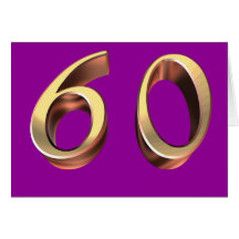 Happy 60th Birthday sixties sixty 60 Greeting Cards