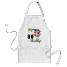 Happy 80th Birthday Gifts and Birthday Apparel Apron