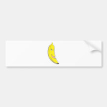 Happy Banana Fruit Smiling Bumper Stickers