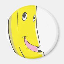 Happy Banana Fruit Smiling Fridge Magnet
