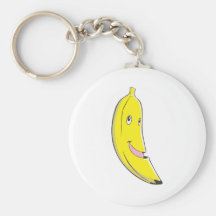 Happy Banana Fruit Smiling Keychains