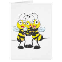 Happy Bee Family Greeting Card