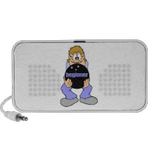 Happy Beginner Bowler Cartoon iPod Speaker