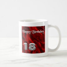Happy Birthday 18 - red silk Mugs