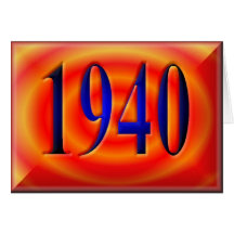 Happy Birthday 1940 Year of Birth 40's 40s forties Cards