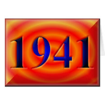 Happy Birthday 1941 Year of Birth 40's 40s forties Greeting Cards