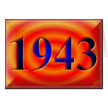 Happy Birthday 1943 Year of Birth 40's 40s forties Card
