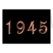Happy Birthday 1945 Year of Birth 40's 40s forties Greeting Card