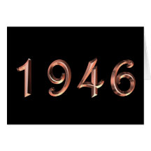 Happy Birthday 1946 Year of Birth 40's 40s forties Greeting Card