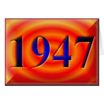 Happy Birthday 1947 Year of Birth 40's 40s forties Card