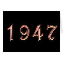 Happy Birthday 1947 Year of Birth 40's 40s forties Card