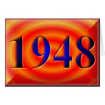 Happy Birthday 1948 Year of Birth 40's 40s forties Cards