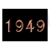 Happy Birthday 1949 Year of Birth 40's 40s forties Greeting Card