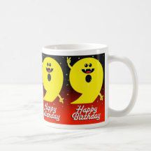 HAPPY BIRTHDAY 9 MUGS
