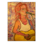 happy birthday acoustic girl greeting cards