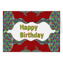 Happy Birthday- beautiful inside Print Text Script Card