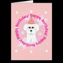 Happy Birthday Bichon cards