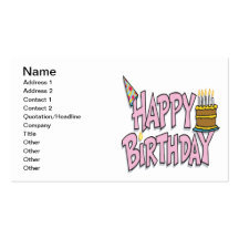 Happy Birthday Business Card Template