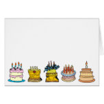 Happy Birthday Cakes Greeting Card