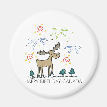 Happy Birthday Canada Fridge Magnets