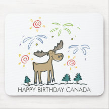 Happy Birthday Canada Mouse Mat