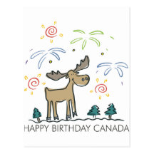 Happy Birthday Canada Postcards