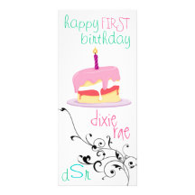 happy birthday customized rack card